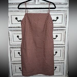 New Levi’s checkered spaghetti strap casual mini dress size L